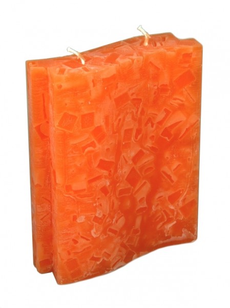 Kerze Welle orange
